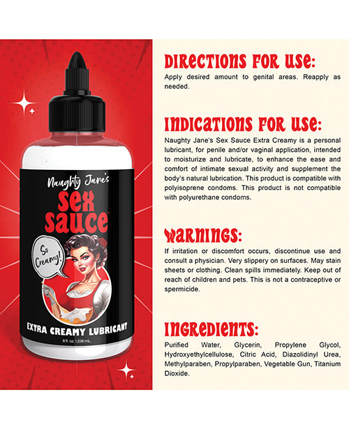 Naughty Jane' Sex Sauce Extra Creamy Lubricant