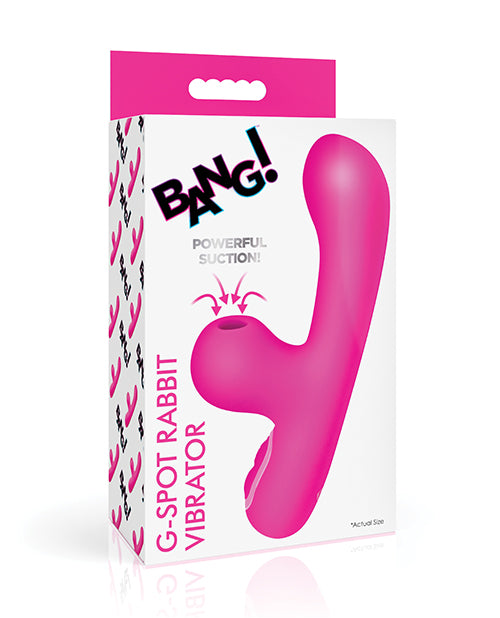 Bang! 10X G - Spot Rabbit Vibrator w/Suction - Pink