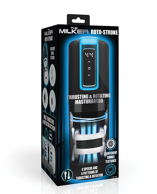 The Milker Roto - Stroke Thrusting & Rotating Masturbator - Black