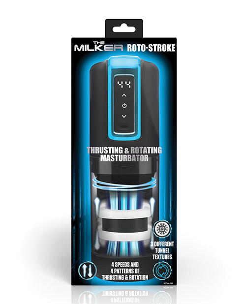 The Milker Roto - Stroke Thrusting & Rotating Masturbator - Black