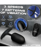 Heavy Hitters - Vibrating Weighted Silicone Anal Plug