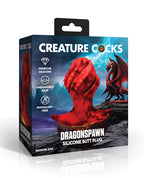 Creature Cocks Dragonspawn Silicone Butt Plug - Black/Red