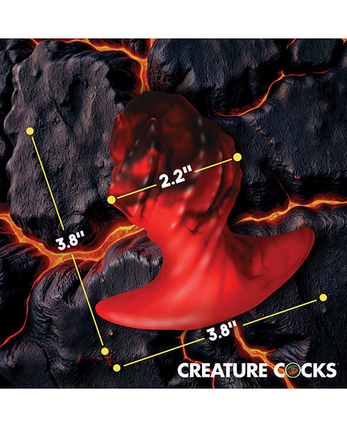 Creature Cocks Dragonspawn Silicone Butt Plug - Black/Red