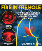 Creature Cocks Dragonspawn Silicone Butt Plug - Black/Red