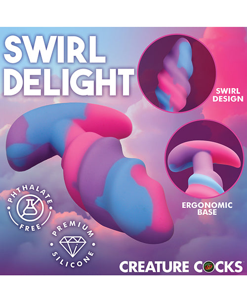 Creature Cocks - Unicorn Swirl Silicone Butt Plug
