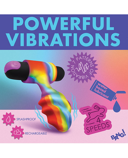Bang! Vibrating Rainbow Butt Plug