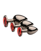 Creature Cocks - Sinister Eyes Red Eye Metal Butt Plug Set