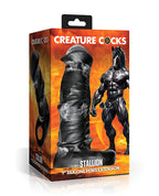 Creature Cocks Stallion 1" Silicone Penis Extension - Black/Silver