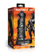 Creature Cocks Stallion 1.5" Silicone Penis Extension - Black/Silver