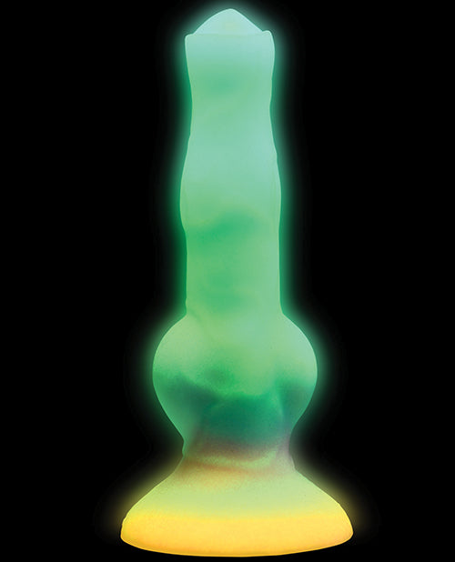 Creature Cocks - Vibrating Space Cock Glow - in - the - Dark Silicone Dildo w/Remote