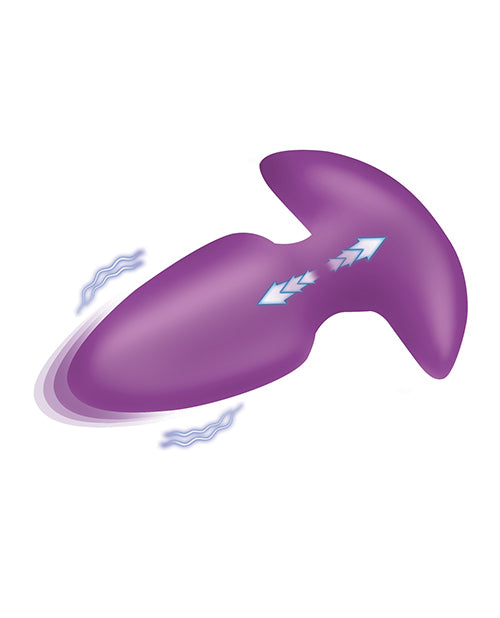 Bang! Thrusting & Vibrating Butt Plug - Purple