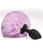 Tailz Fluffy Bunny Tail Silicone Plug - Purple