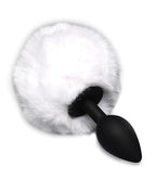 Tailz Fluffy Bunny Tail Silicone Plug - White