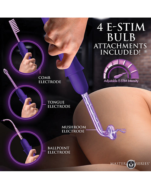 Master Series Elektrawand Rechargeable Violet Wand w/Attachments - Purple