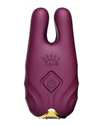 ZALO Nave Vibrating Nipple Clamps - Velvet Purple
